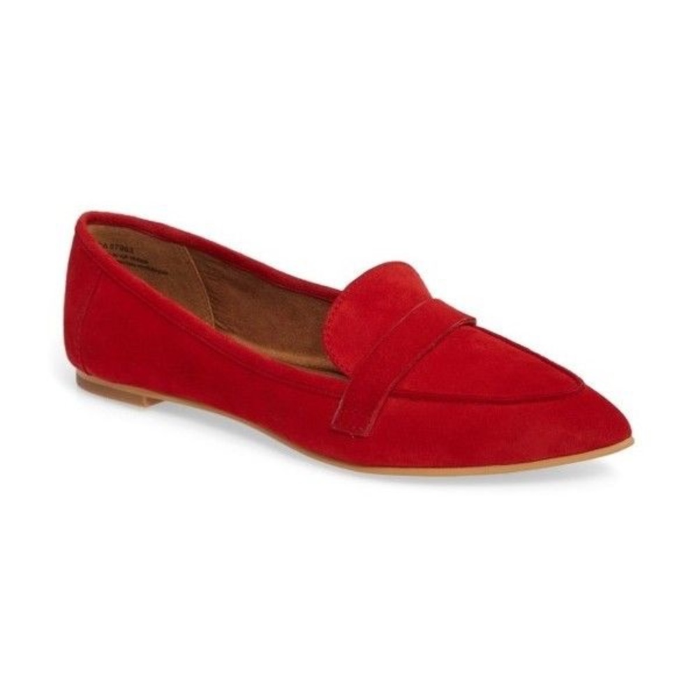 Red  100% suede Nordstrom Flats